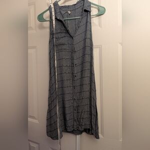 Mudd Gray A-Line Button Down Shirt for Work